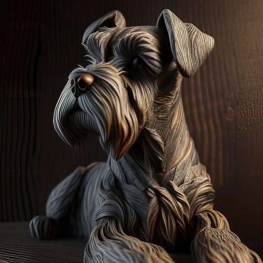 3D model Zwergschnauzer dog (STL)